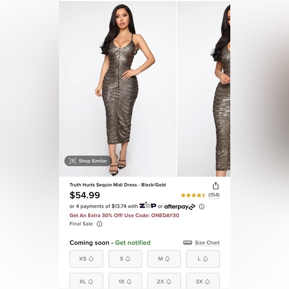 Sequin Midi Dress - Picture 6 of 7